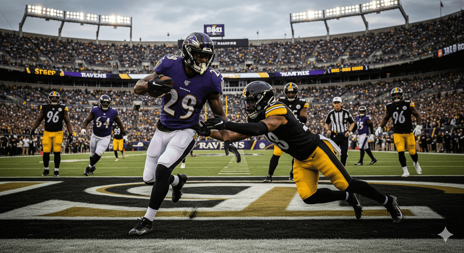 baltimore ravens vs steelers match player stats